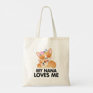 Niedliche Corgi-Hunde - Meine Nana-Lieben Tragetasche