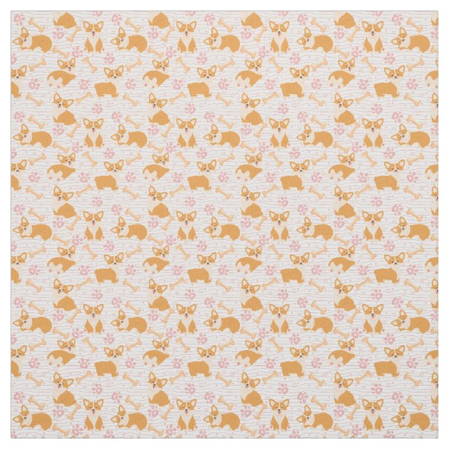 Niedliche Corgi-Hunde Stoff (Muster)