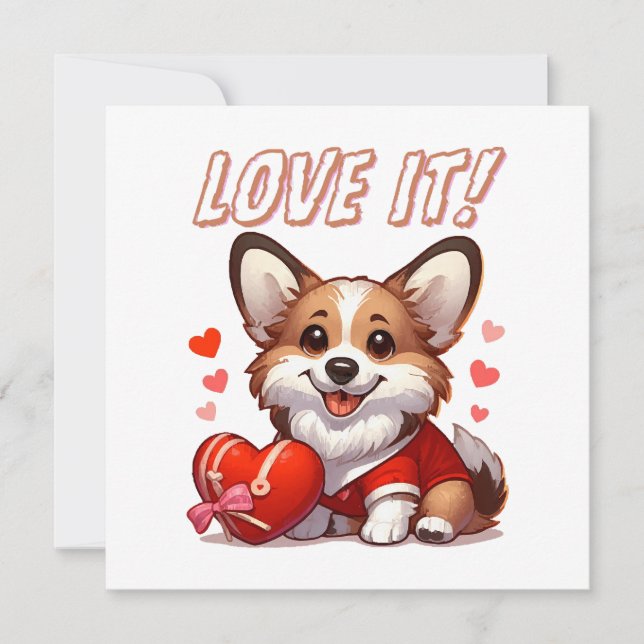 Niedliche Corgi-Liebe (Vorderseite)
