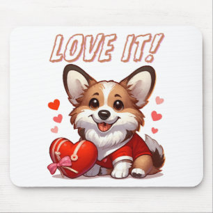 Niedliche Corgi-Liebe Mousepad