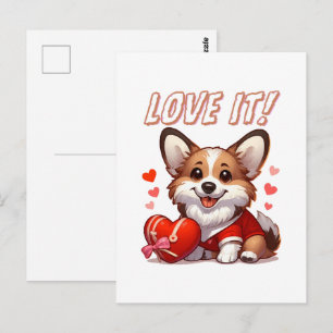Niedliche Corgi-Liebe Postkarte