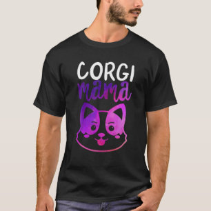 Niedliche Corgi Mama Dog Mama Fur Mama Rescue Mama T-Shirt