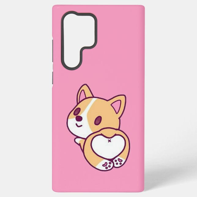 Niedliche Corgi Puppy-Liebe Samsung Galaxy Hülle (Rückseite)