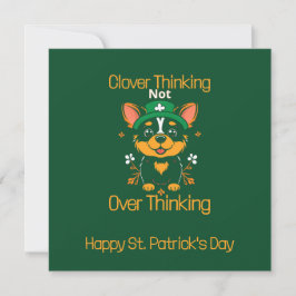 Niedliche Corgi St. Patrick's Day Card - Flachbild