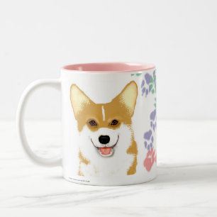 Niedliche Corgi-Tasse Zweifarbige Tasse