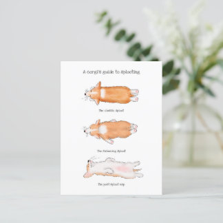 Niedliche Corgi Welpen-Anleitung zum Ausspucken vo Postkarte