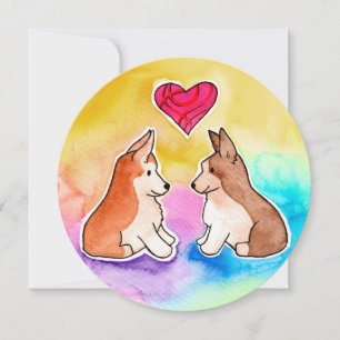 Niedliche Corgis Round Card