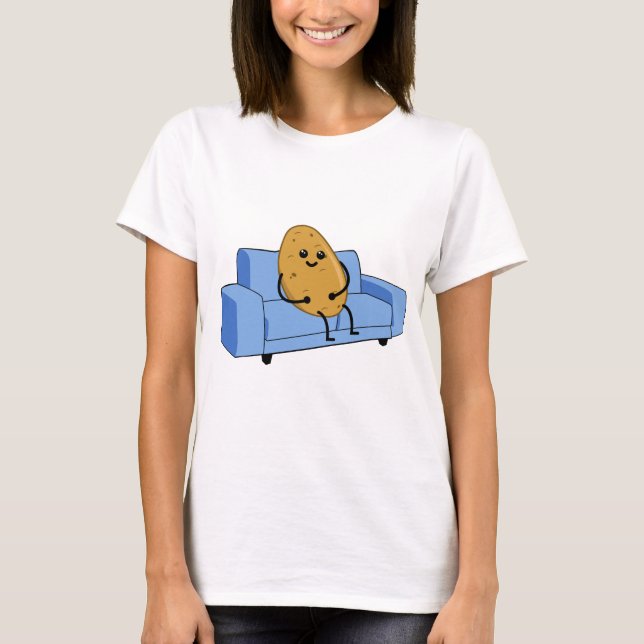 Niedliche Couch Potato T - Shirt (Vorderseite)
