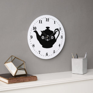 niedliche Country Teaart Große Wanduhr