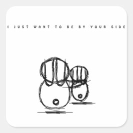 Niedliche Couple Bunny Sticker