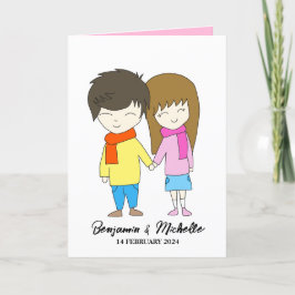 Niedliche Couple Card für Valentine- oder Annivers Ankündigung