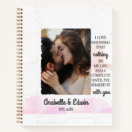 Niedliche Couple Custom Foto Journals Notizbuch