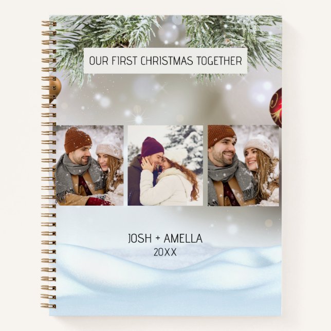 Niedliche Couple Custom Foto Journals Notizbuch (Vorderseite)