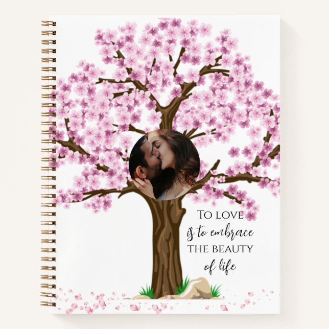 Niedliche Couple Custom Foto Journals Notizbuch (Vorderseite)