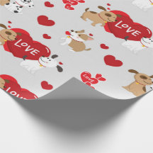 Niedliche Couple Puppies Liebe Muster