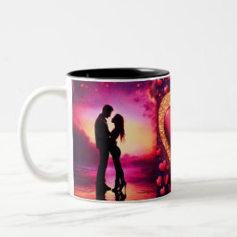 Niedliche Couple-Tasse Zweifarbige Tasse