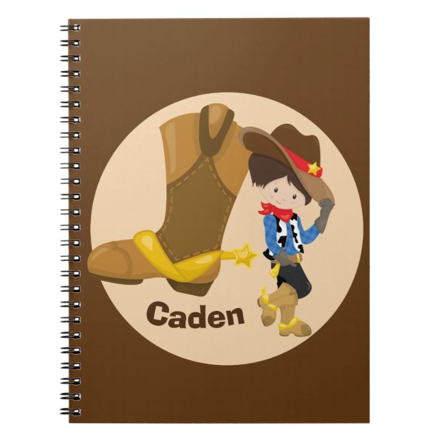 Niedliche Cowboy-Kinder Notizblock (Vorderseite)