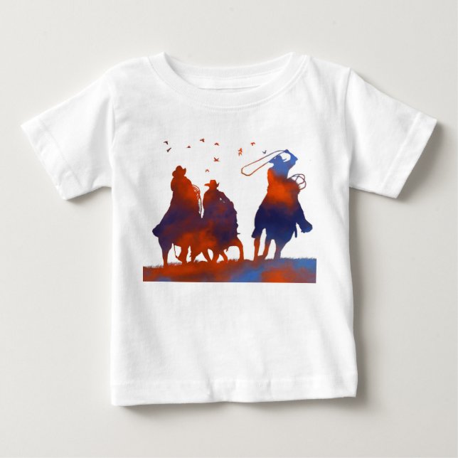 Niedliche Cowboy-Roping-Kleinkind-Top Baby T-shirt (Vorderseite)
