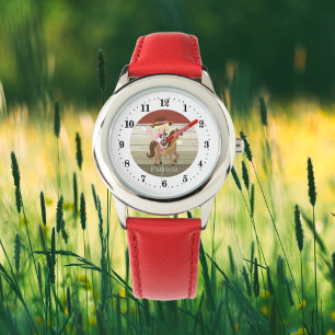 niedliche Cowgirl hinzufügen Armbanduhr