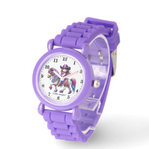 Niedliche Cowgirl Liebhaber Armbanduhr