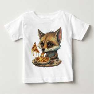 Niedliche Coyote-Pizza Baby T-shirt