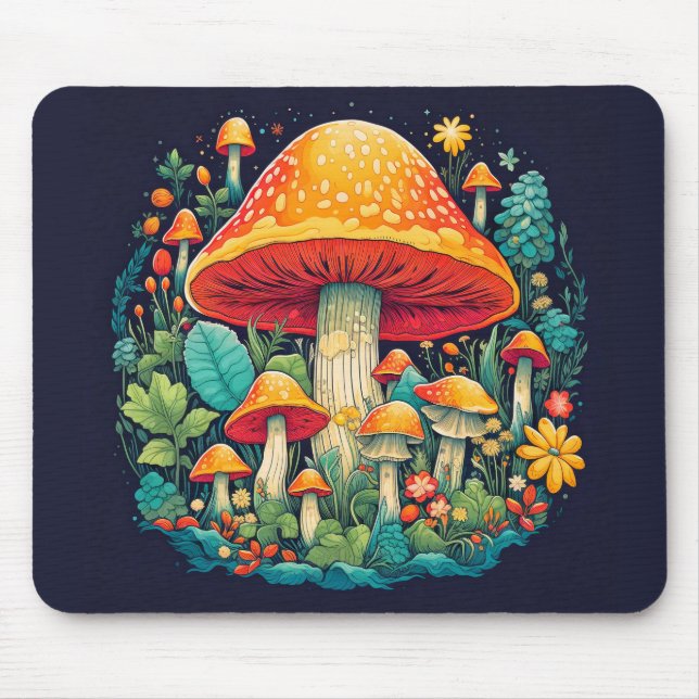 Niedliche Creative Mushroom Illustration Mousepad (Vorne)