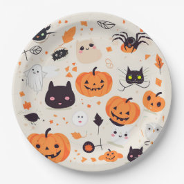 Niedliche Creepy Critters Halloween-Leckerei Pappteller