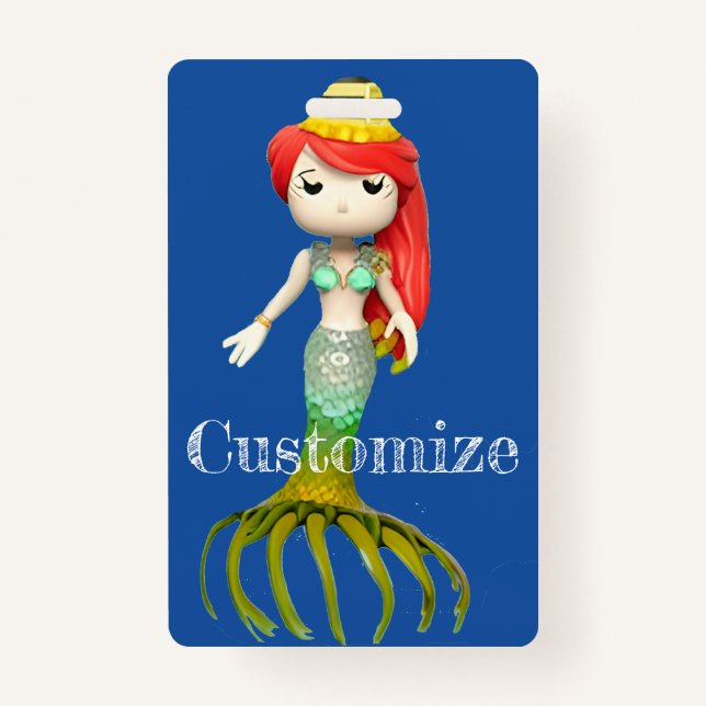 Niedliche Creepy Mermaid Hexe Thunder_Cove Ausweis (Vorderseite)
