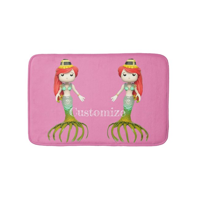 Niedliche Creepy Mermaid Hexe Thunder_Cove Badematte (Vorderseite)