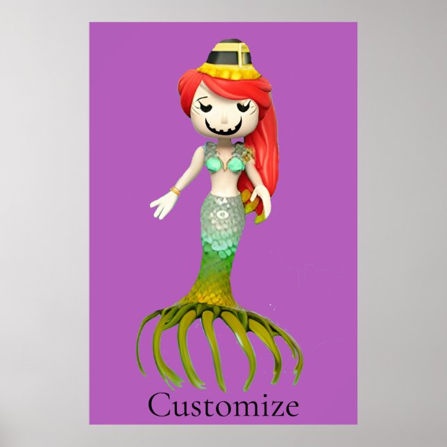 Niedliche Creepy Mermaid Hexe Thunder_Cove Poster (Vorne)