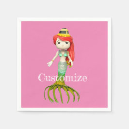 Niedliche Creepy Mermaid Hexe Thunder_Cove Serviette