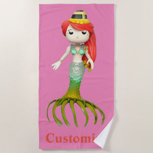 Niedliche Creepy Mermaid Hexe Thunder_Cove Strandtuch