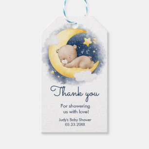 Niedliche Crescent Moon Teddy Bear Babydusche Geschenkanhänger