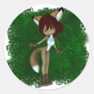 Niedliche Critters 05 Runder Aufkleber