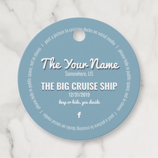Niedliche Cruise Encks nach Kundenwunsch Geschenkanhänger (Vorderseite)