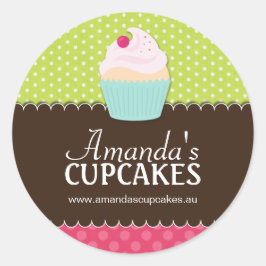 Niedliche Cupcake Box oder Jar Stickers