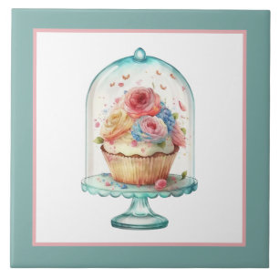 Niedliche Cupcake Kuppel Bäckerei Herstellung Busi Fliese
