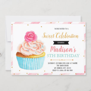 Niedliche Cupcake-Party Einladung