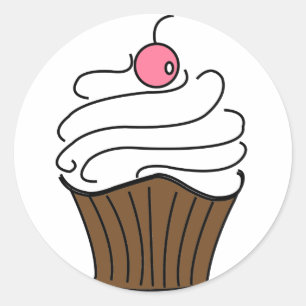 Niedliche Cupcake Stickers