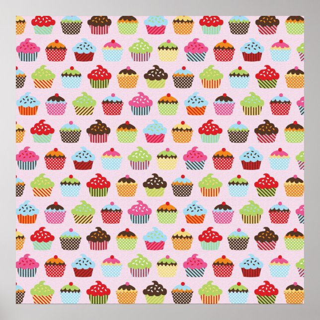 Niedliche Cupcakes Poster (Vorne)