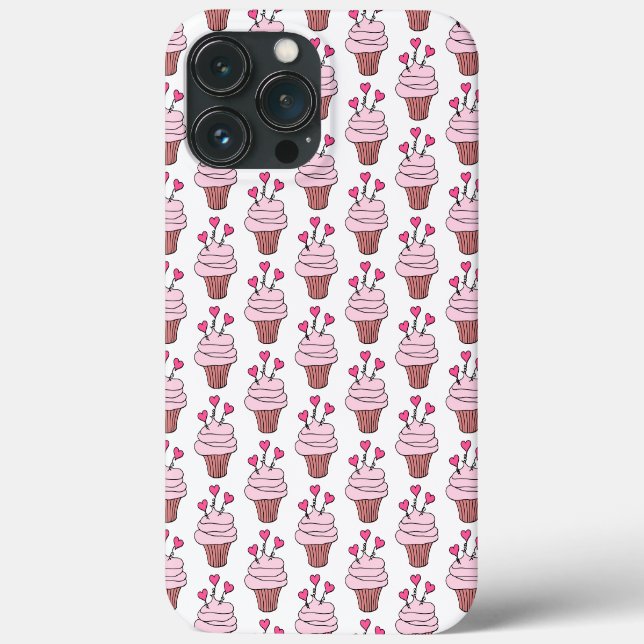 Niedliche Cupcakes, rosa und weiß Case-Mate iPhone Hülle (Rückseite)