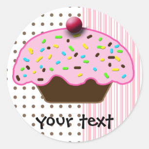 Niedliche Cupcakes Runder Aufkleber