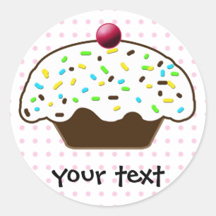 Niedliche Cupcakes Runder Aufkleber