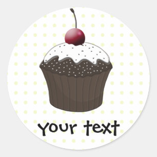 Niedliche Cupcakes Runder Aufkleber