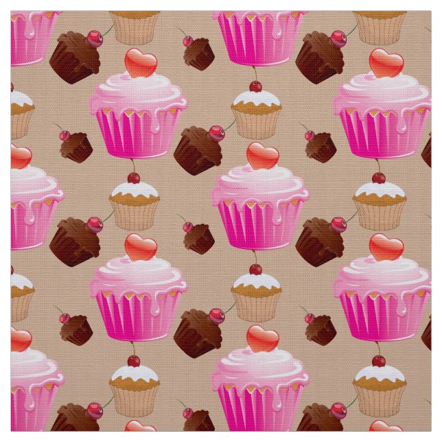 Niedliche Cupcakes Stoff (Muster)