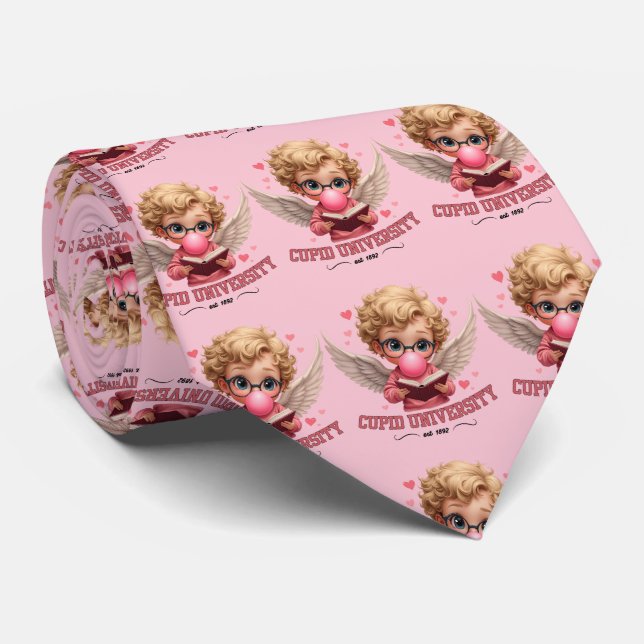 Niedliche Cupid University Bubblegum Angel Ästheti Krawatte (Gerollt)