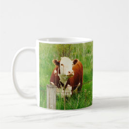 Niedliche Curry Kuh Brown Green 4mal Kaffeetasse