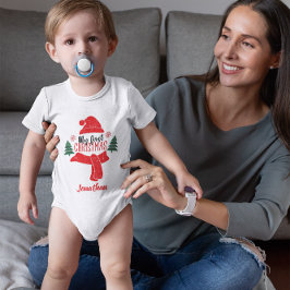 Niedliche Custom Baby's First Christmas Tree Weihn Baby Strampler