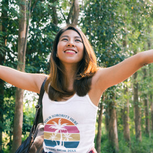 Niedliche Custom Spring Break Beach Palm Tree Stud Tank Top