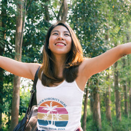 Niedliche Custom Spring Break Beach Palm Tree Stud Tank Top